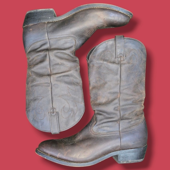 Durango | Slouchy Distressed Oil Soaked Leather Western Extra Wide Fit Boots - Picture 1 of 16